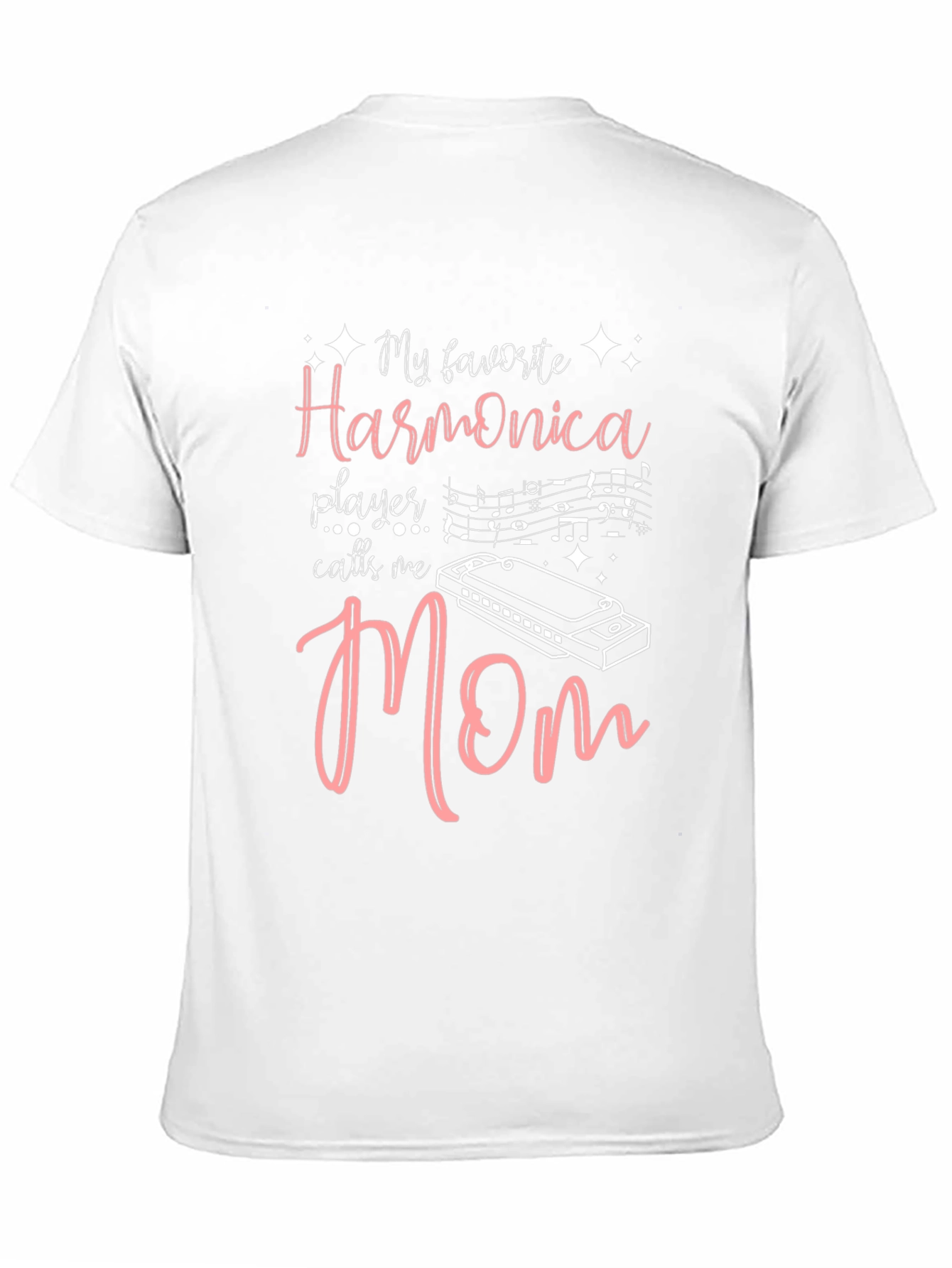 Harmonica Player Mom Black T-Shirt - Music Lover Gift