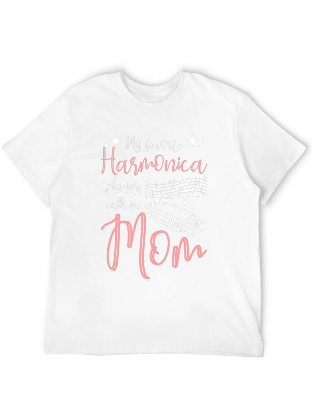 Harmonica Player Mom Black T-Shirt - Music Lover Gift