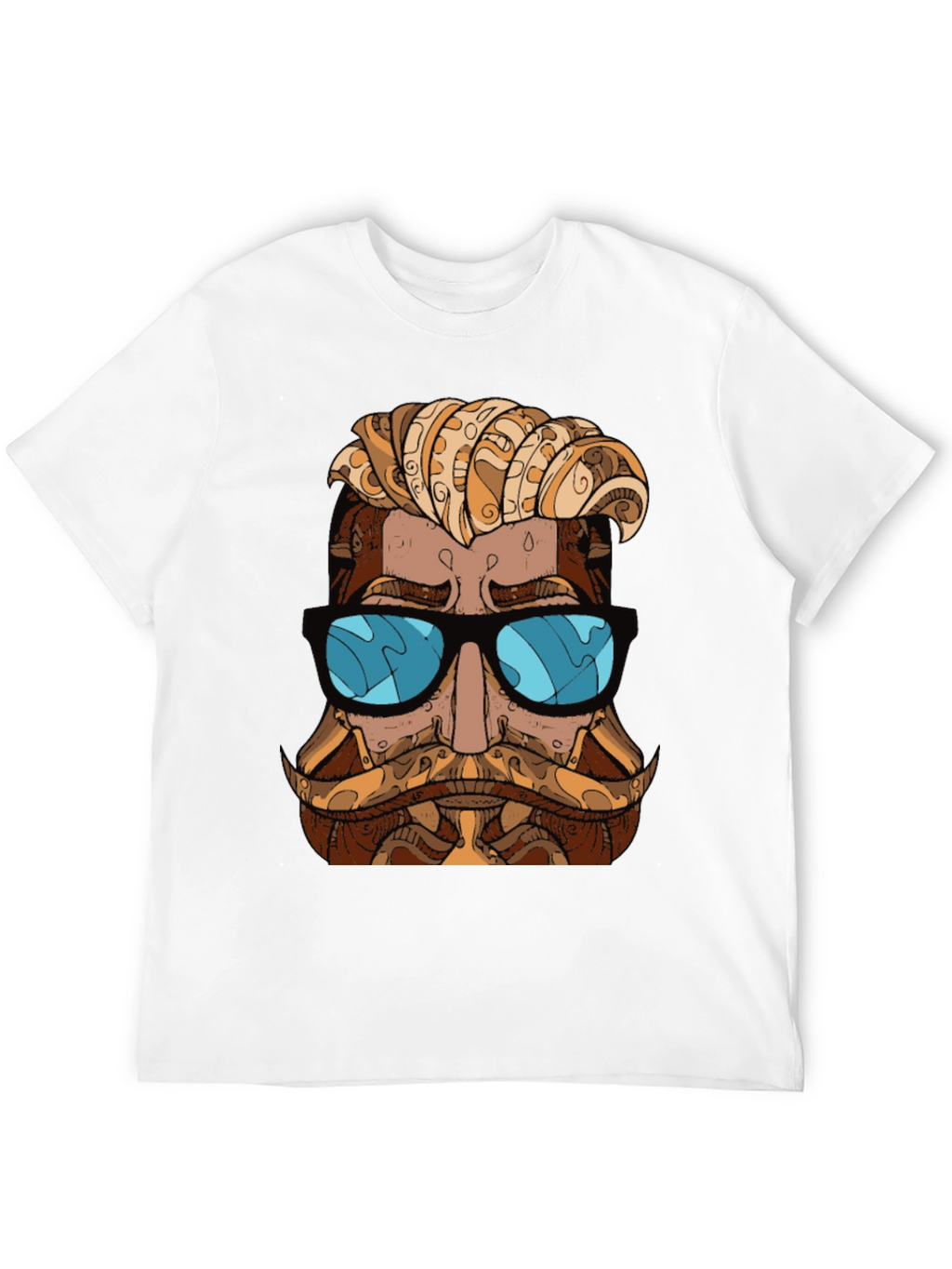 Cool Hipster Graphic T-Shirt - Black