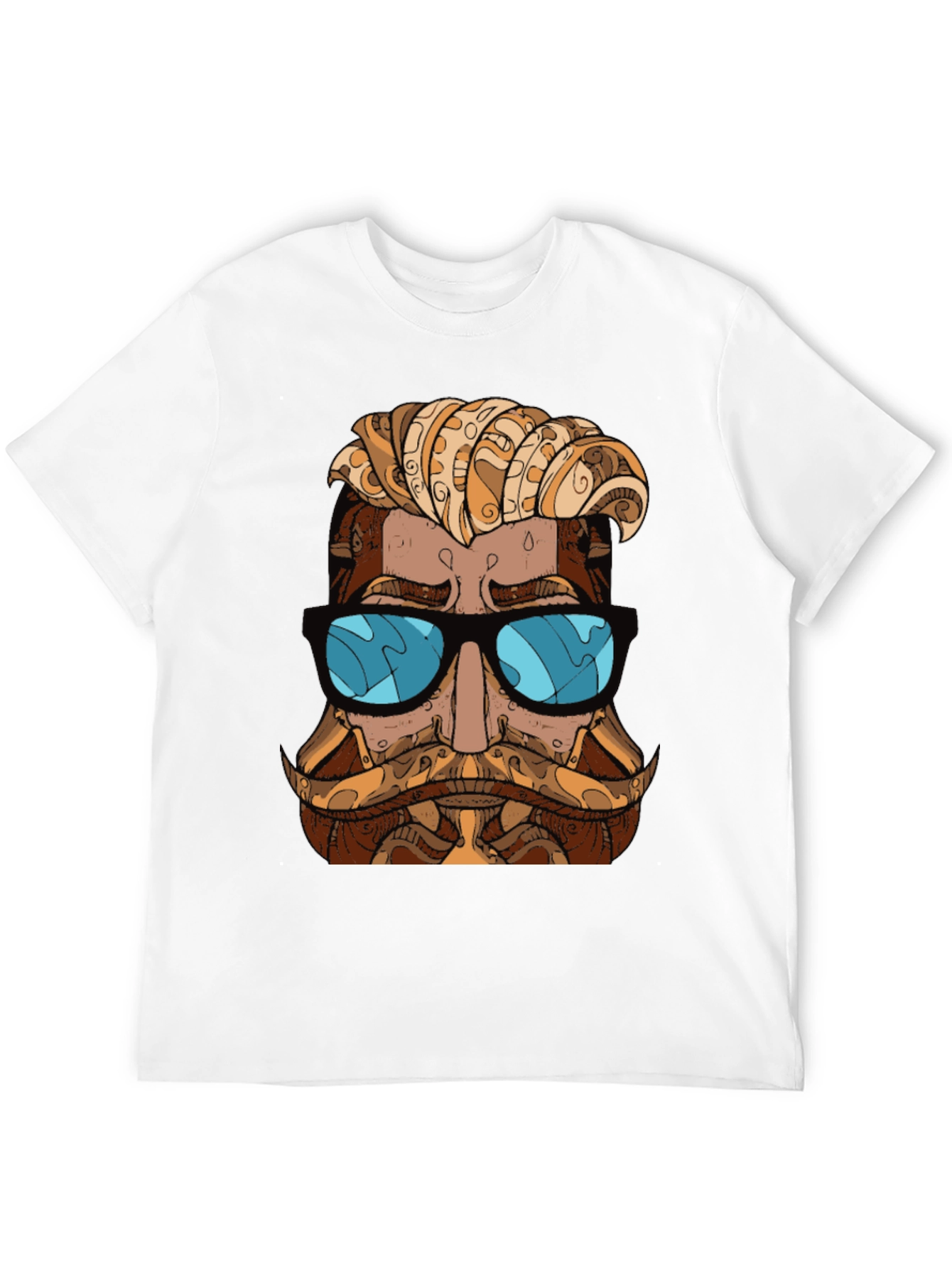 Cool Hipster Graphic T-Shirt - Black