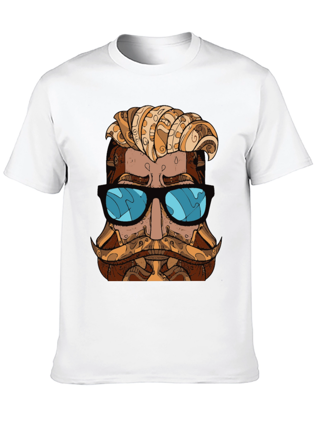 Cool Hipster Graphic T-Shirt - Black