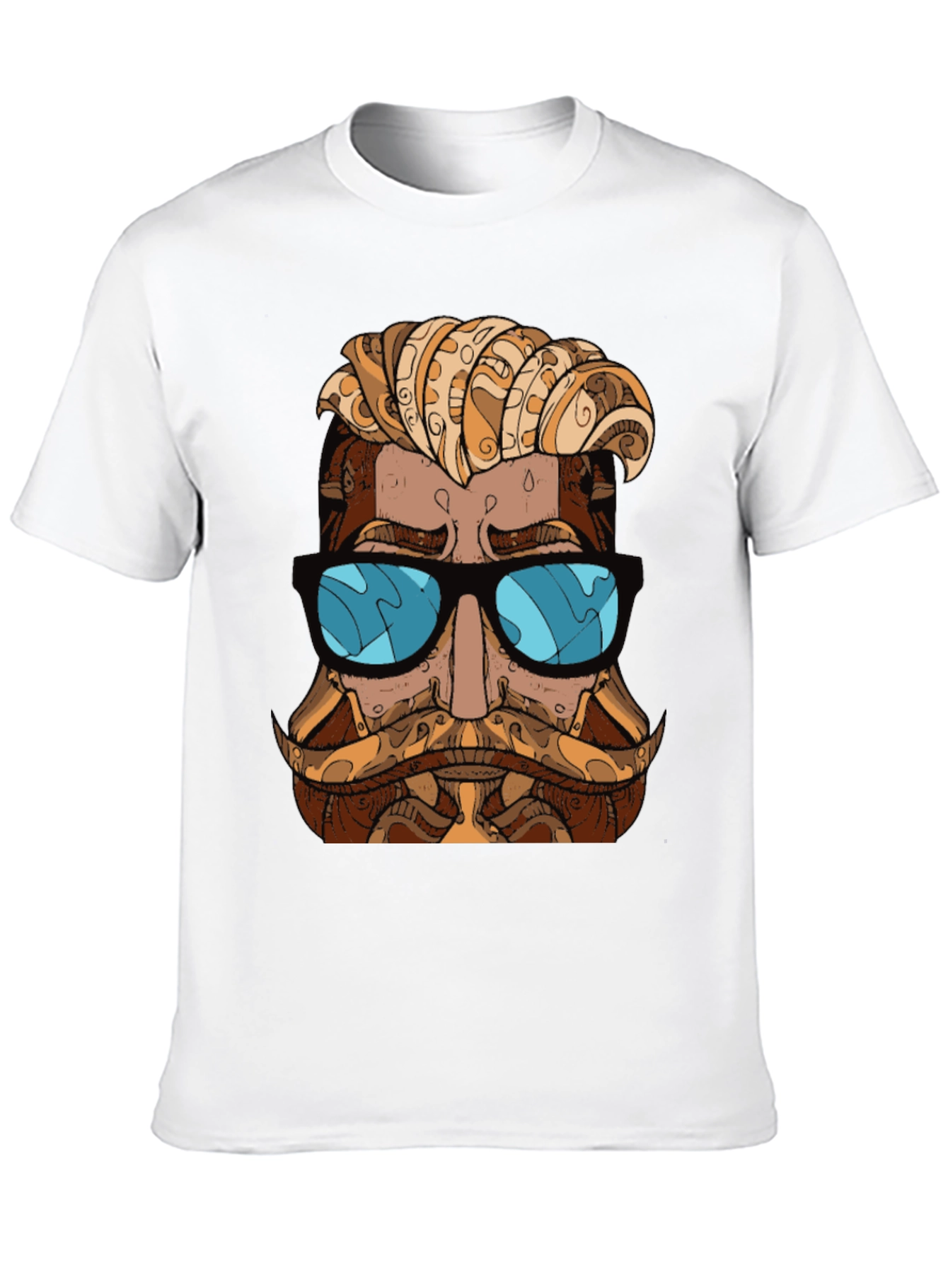 Cool Hipster Graphic T-Shirt - Black