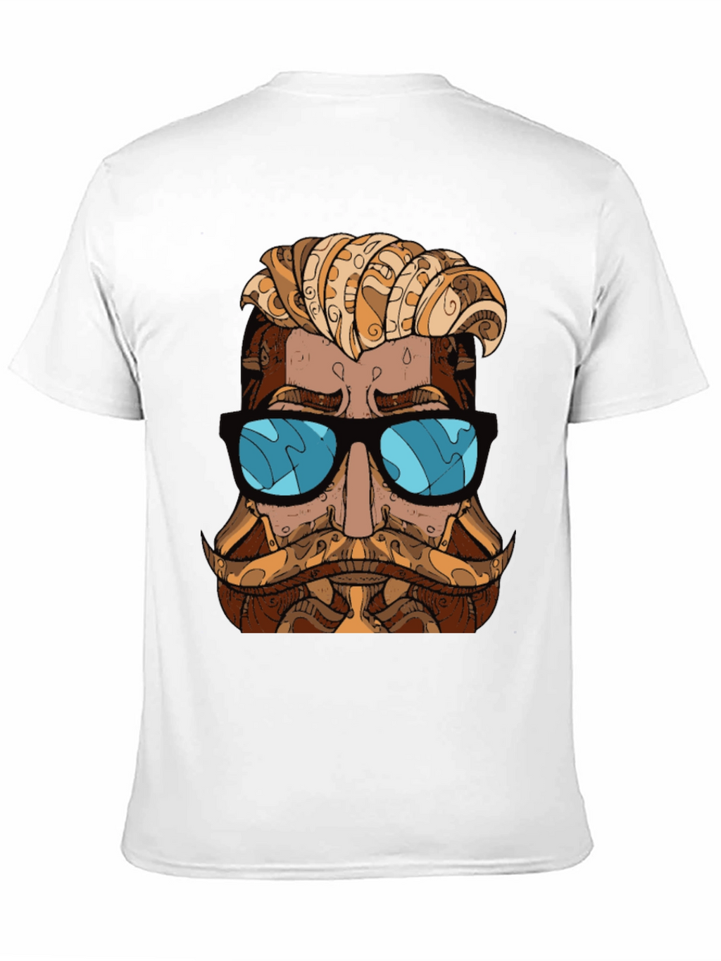 Cool Hipster Graphic T-Shirt - Black