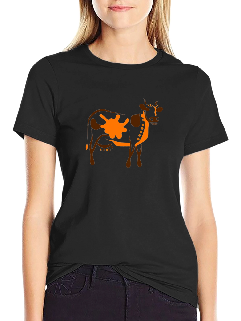 Cow Graphic Tee - Unique Animal Print