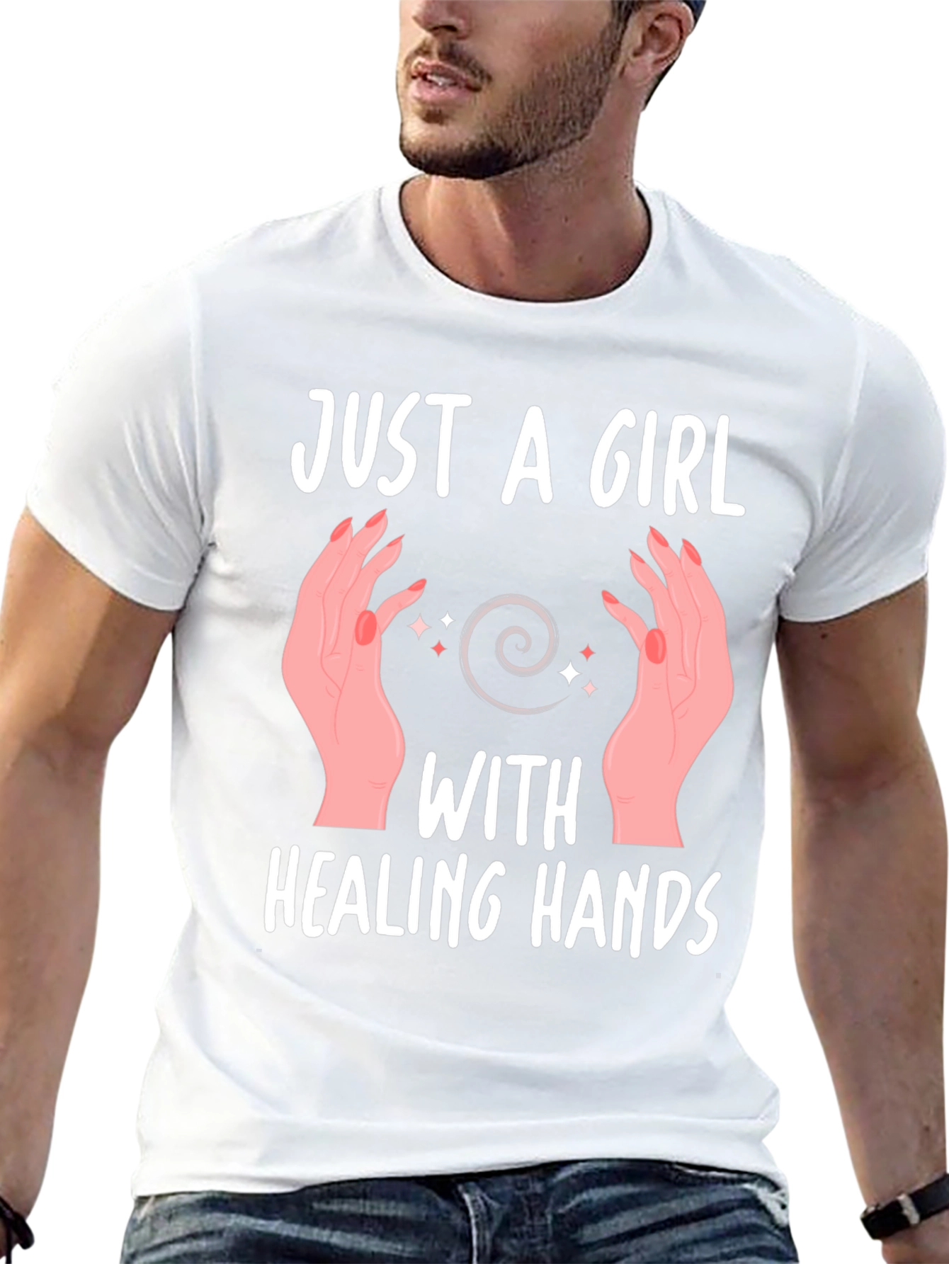 Healing Hands Graphic T-Shirt - Empowering Design