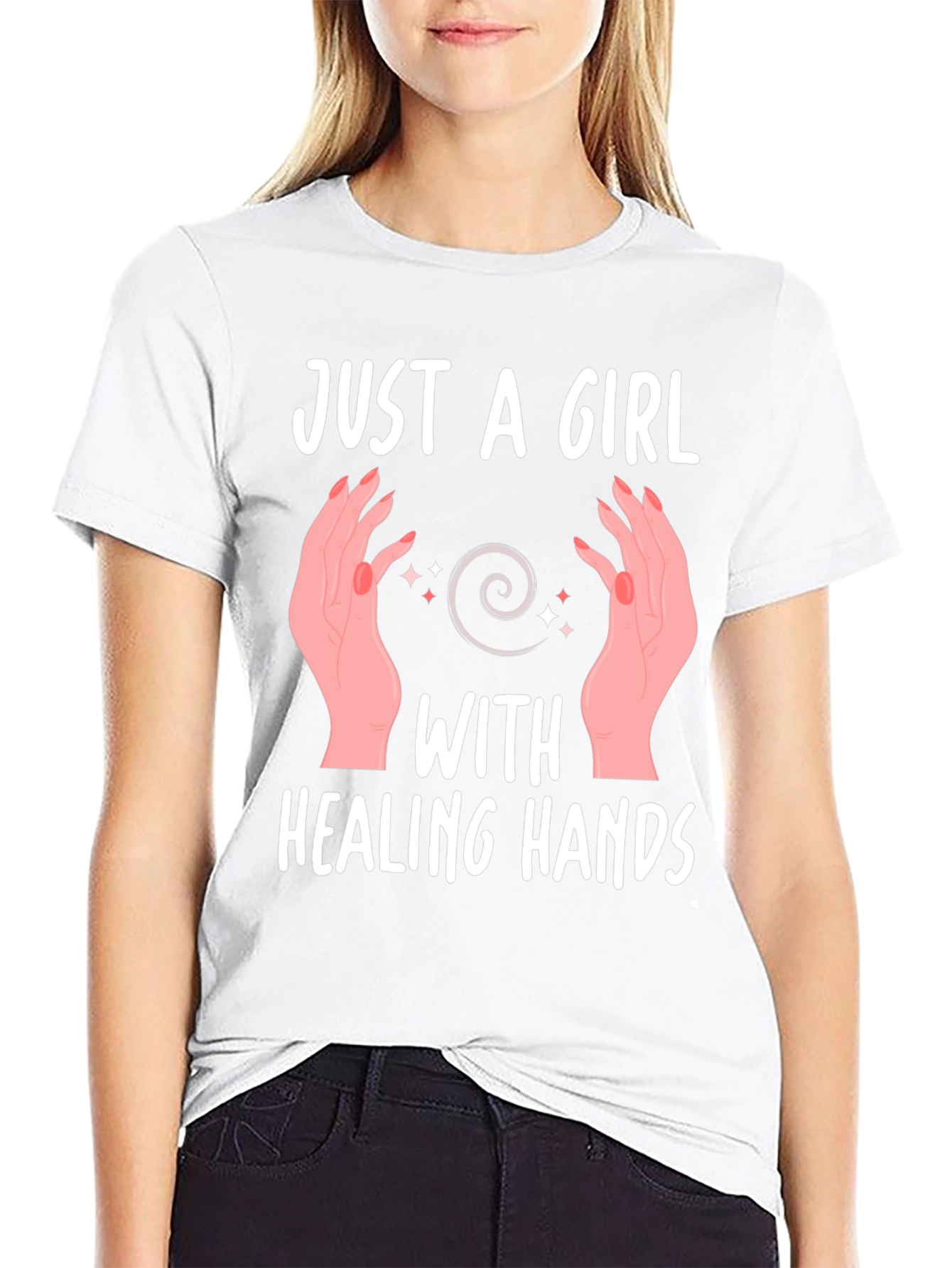 Healing Hands Graphic T-Shirt - Empowering Design
