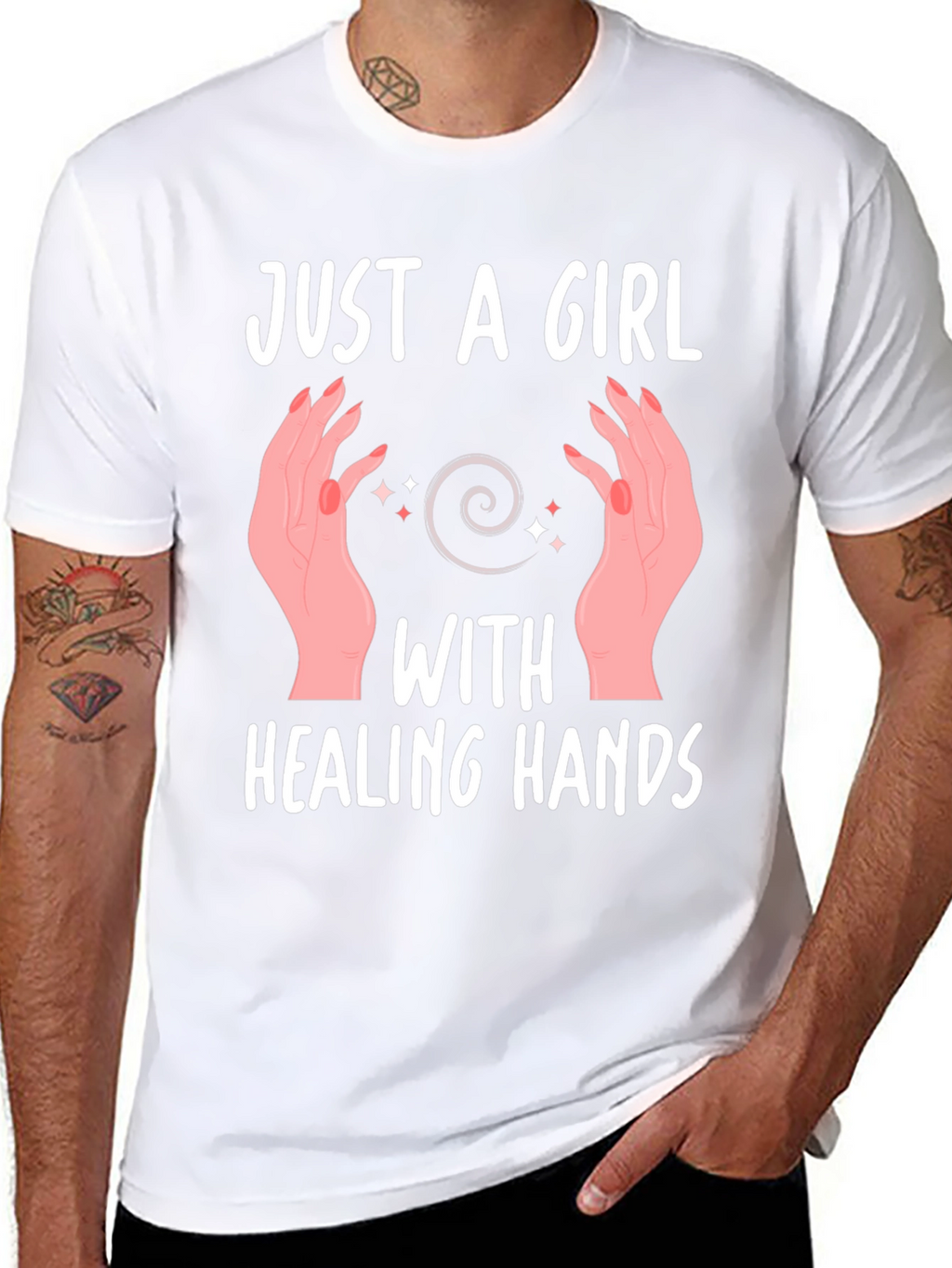 Healing Hands Graphic T-Shirt - Empowering Design