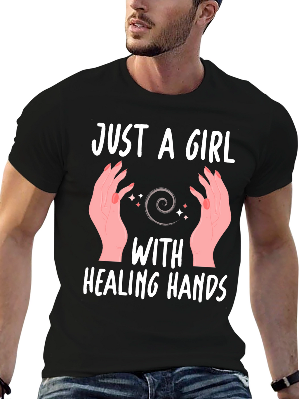 Healing Hands Graphic T-Shirt - Empowering Design