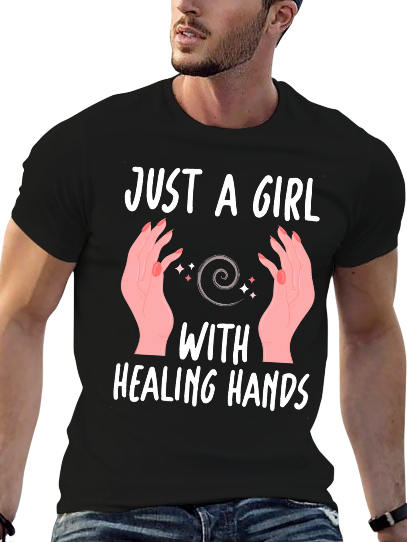 Healing Hands Graphic T-Shirt - Empowering Design