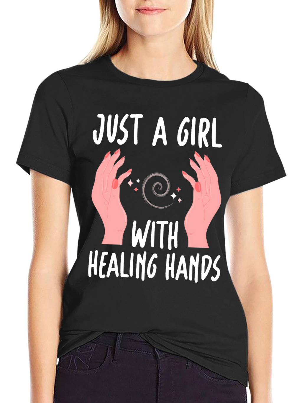 Healing Hands Graphic T-Shirt - Empowering Design