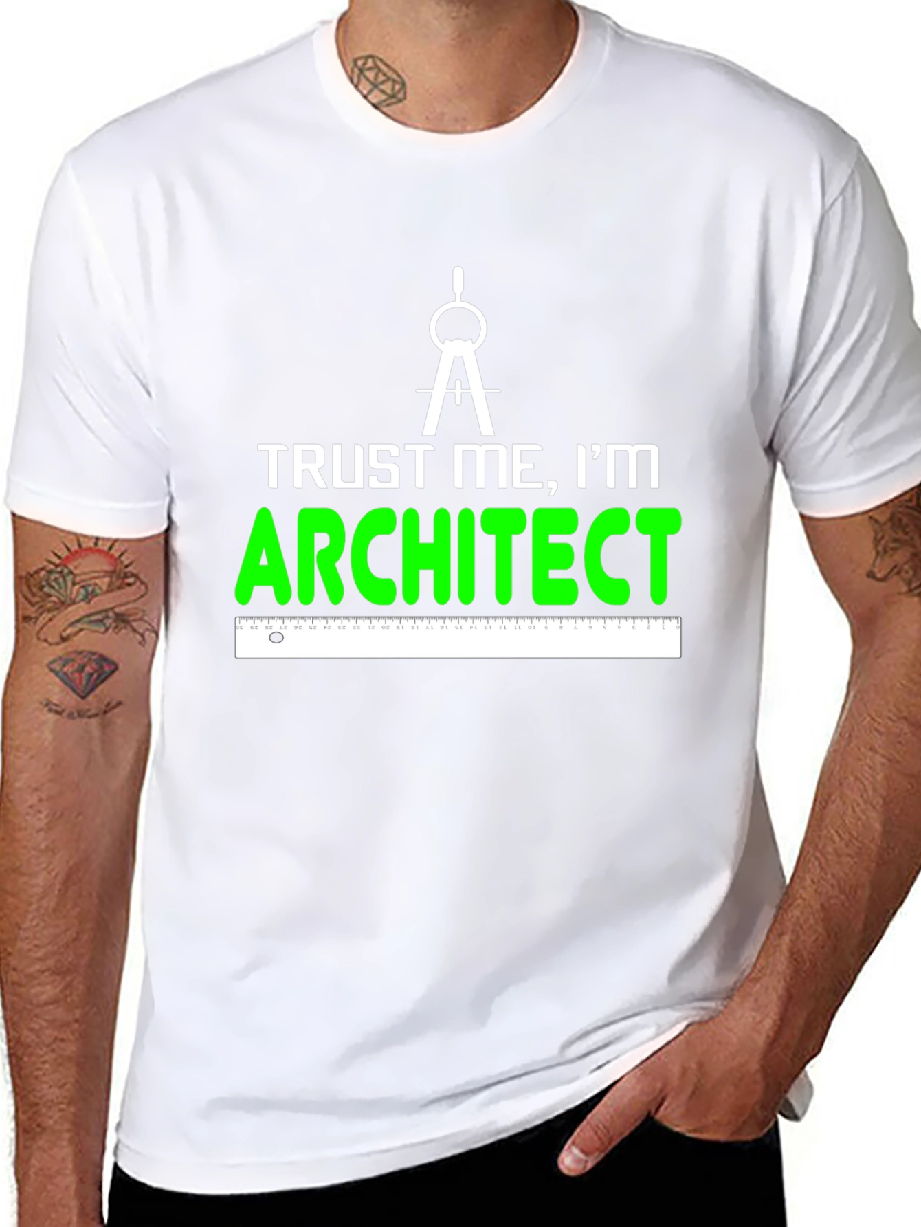 Trust Me Im An Architect Black Graphic Tee