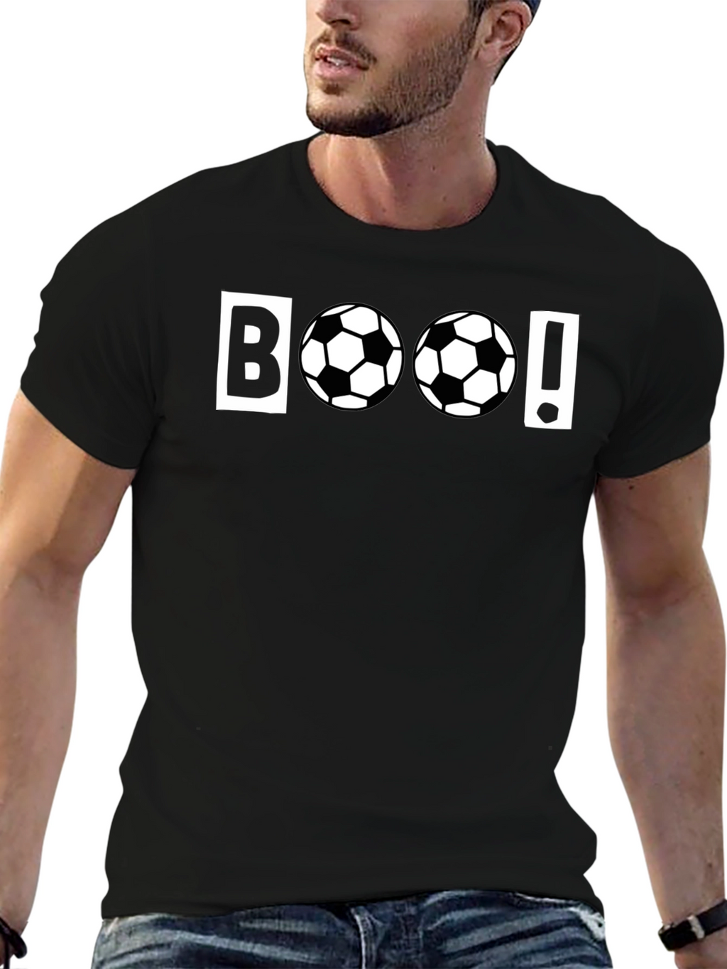 Boo! Soccer Themed Graphic T-Shirt