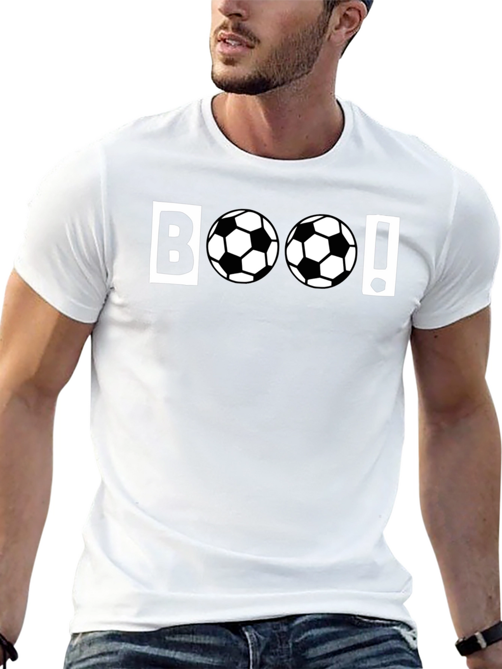 Boo! Soccer Themed Graphic T-Shirt