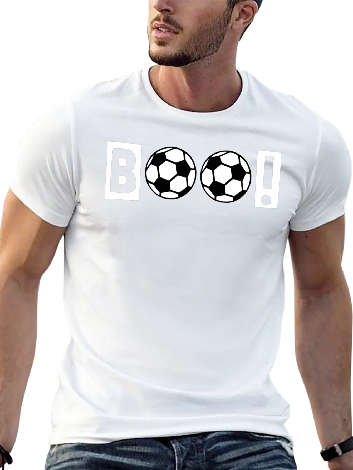 Boo! Soccer Themed Graphic T-Shirt
