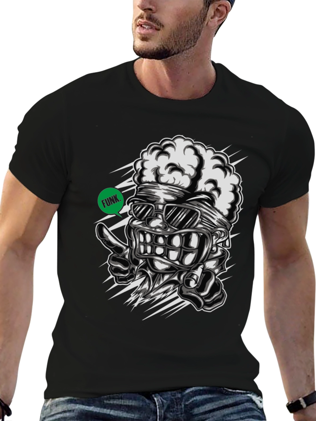 Funky Brain Graphic Tee - Unique Streetwear