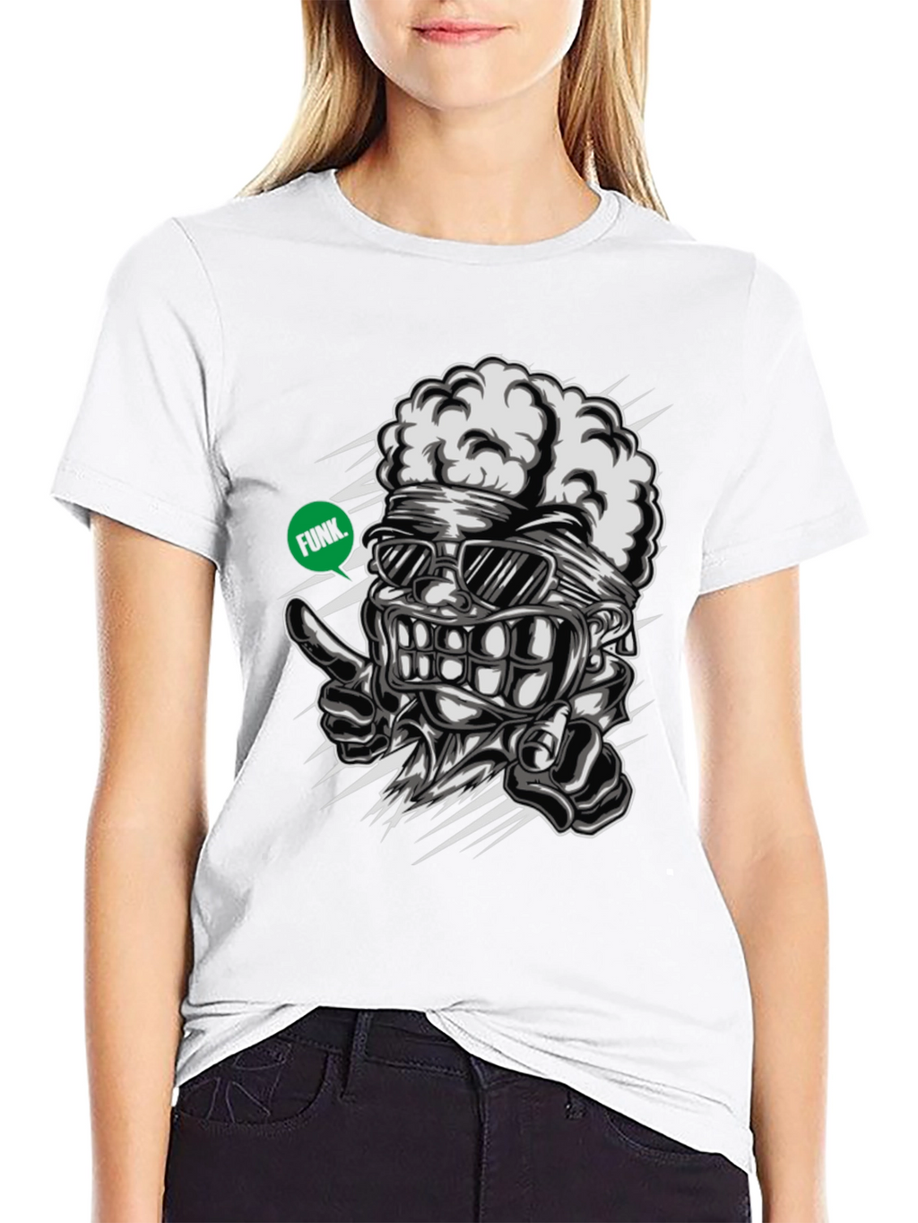 Funky Brain Graphic Tee - Unique Streetwear