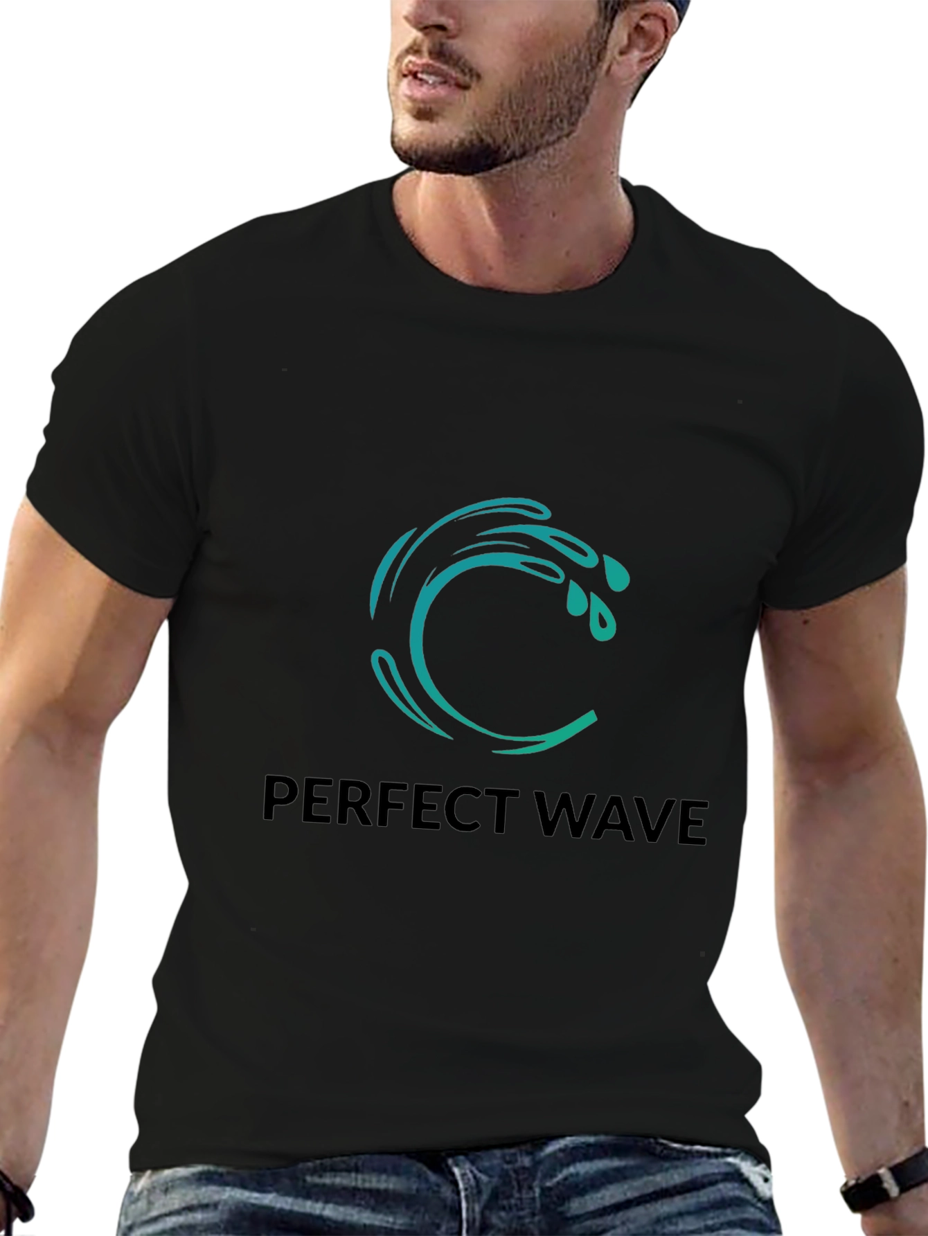 Perfect Wave Black Graphic Tee