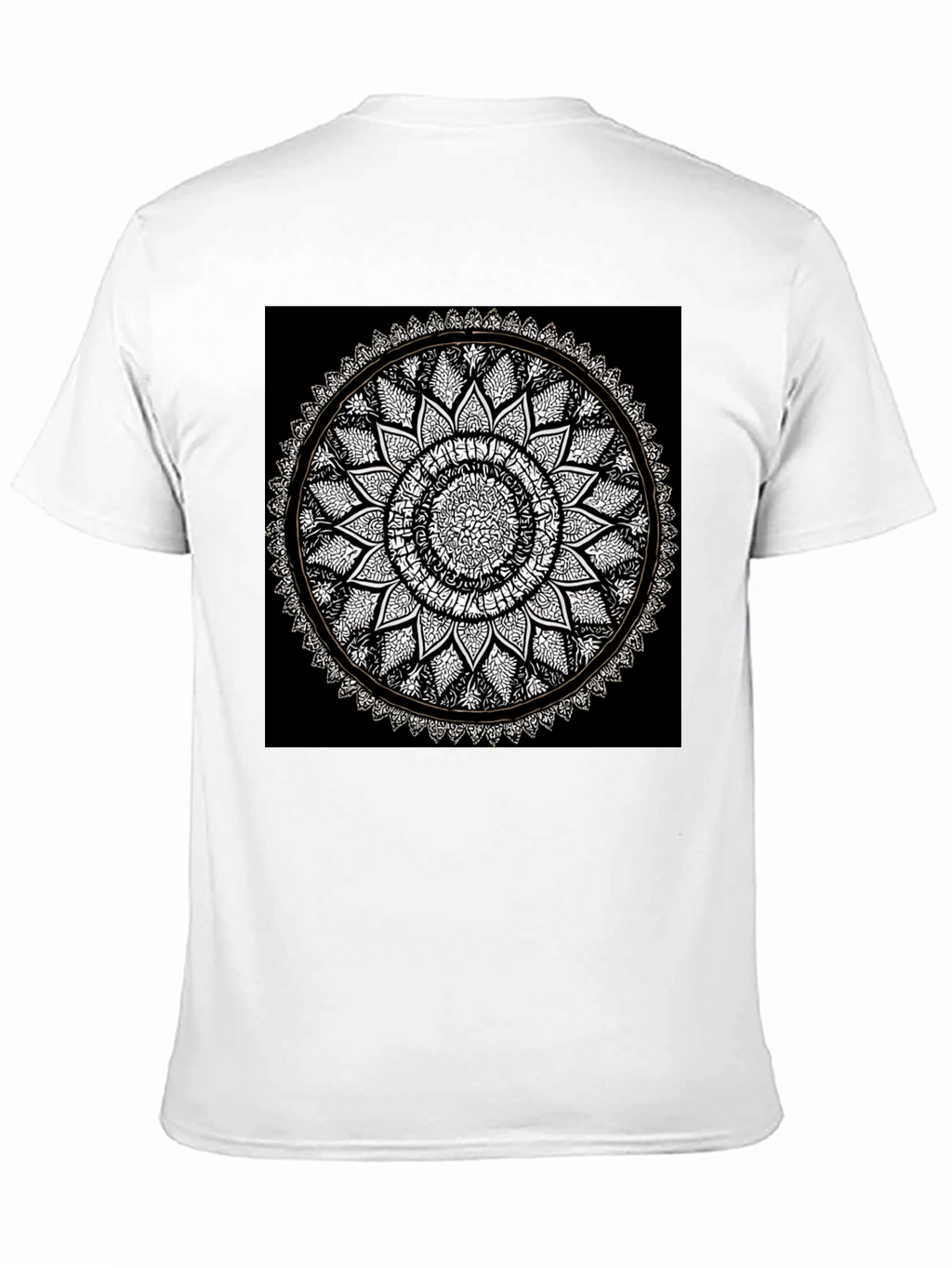 Mandala Print Black T-Shirt