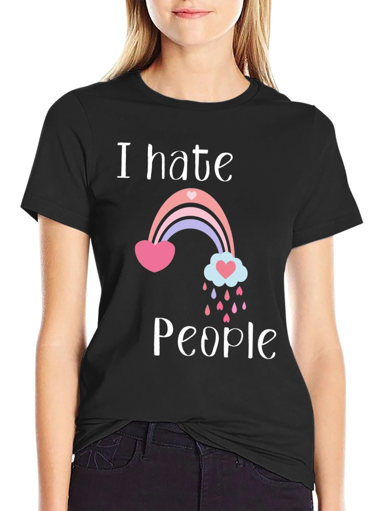 I Hate People Rainbow T-Shirt