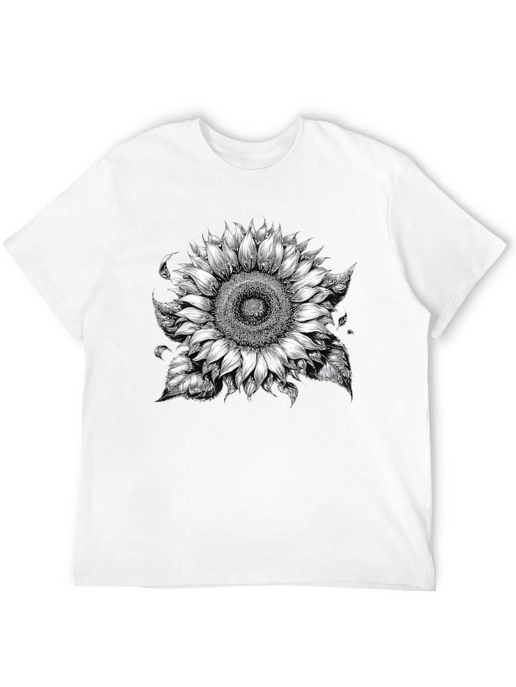 Sunflower Graphic T-Shirt - Black Cotton Blend