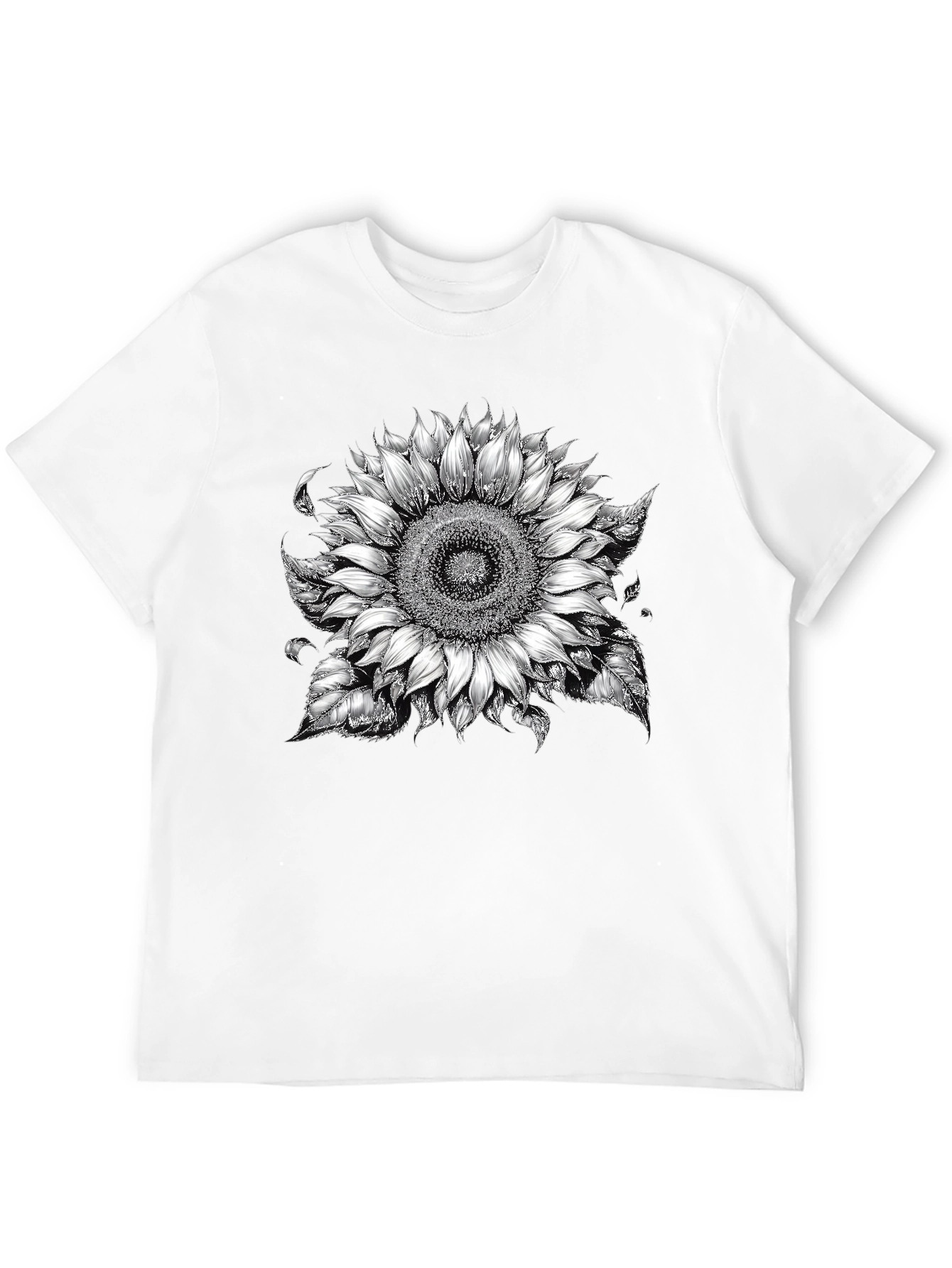 Sunflower Graphic T-Shirt - Black Cotton Blend