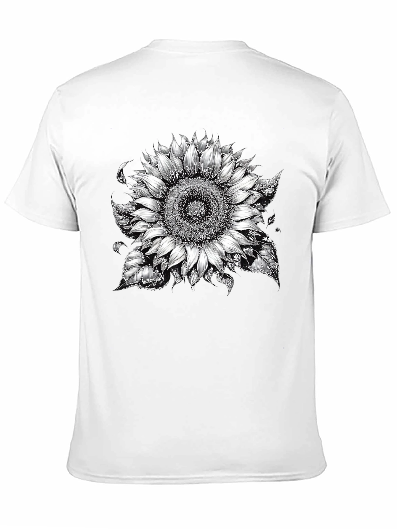 Sunflower Graphic T-Shirt - Black Cotton Blend