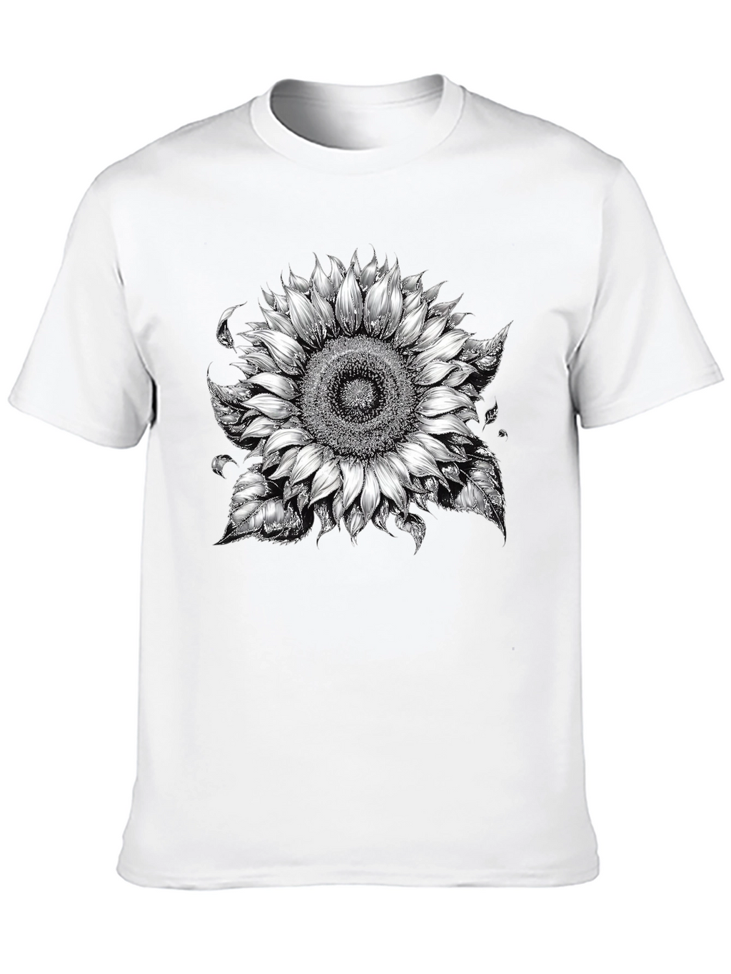 Sunflower Graphic T-Shirt - Black Cotton Blend