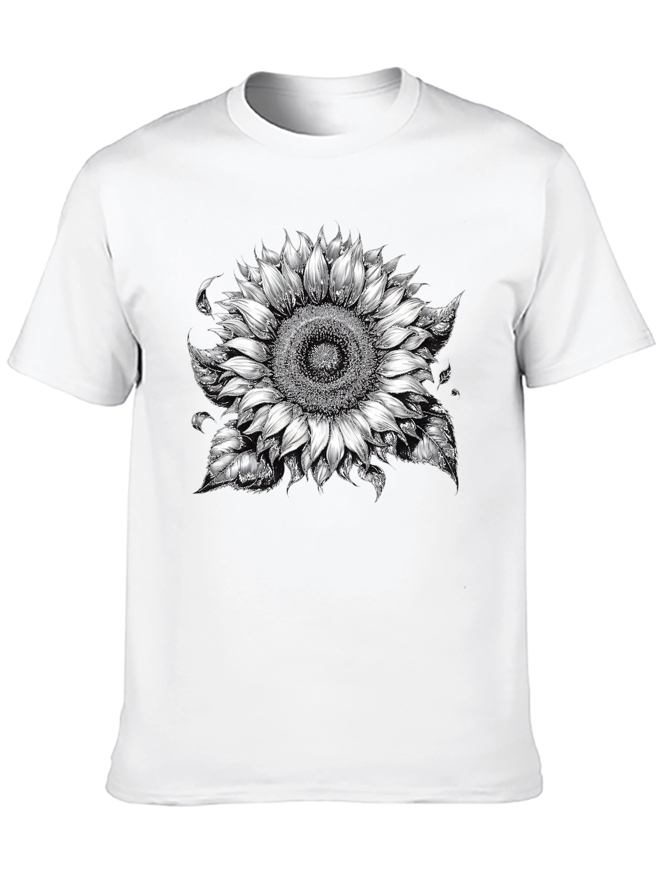 Sunflower Graphic T-Shirt - Black Cotton Blend