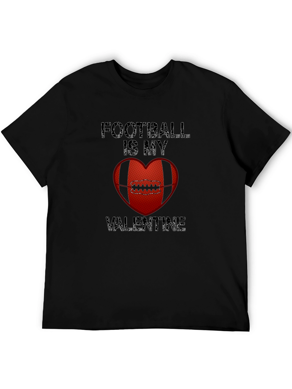 Football Is My Valentine Graphic Tee