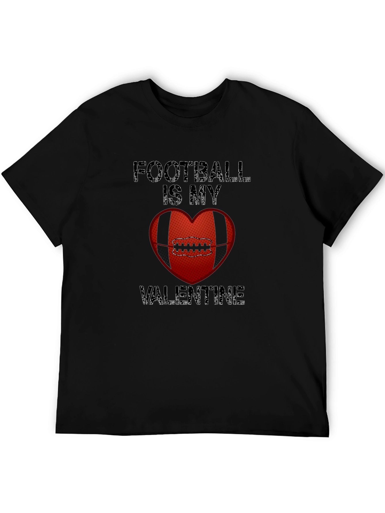 Football Is My Valentine Graphic Tee