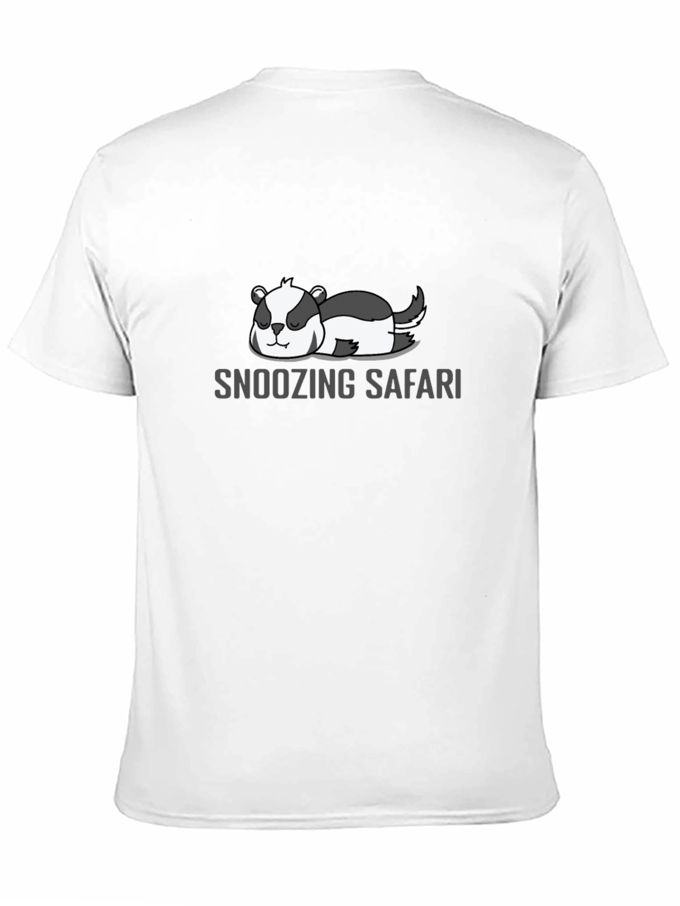 Snoozing Safari Tee - Relaxed Fit Black T-Shirt