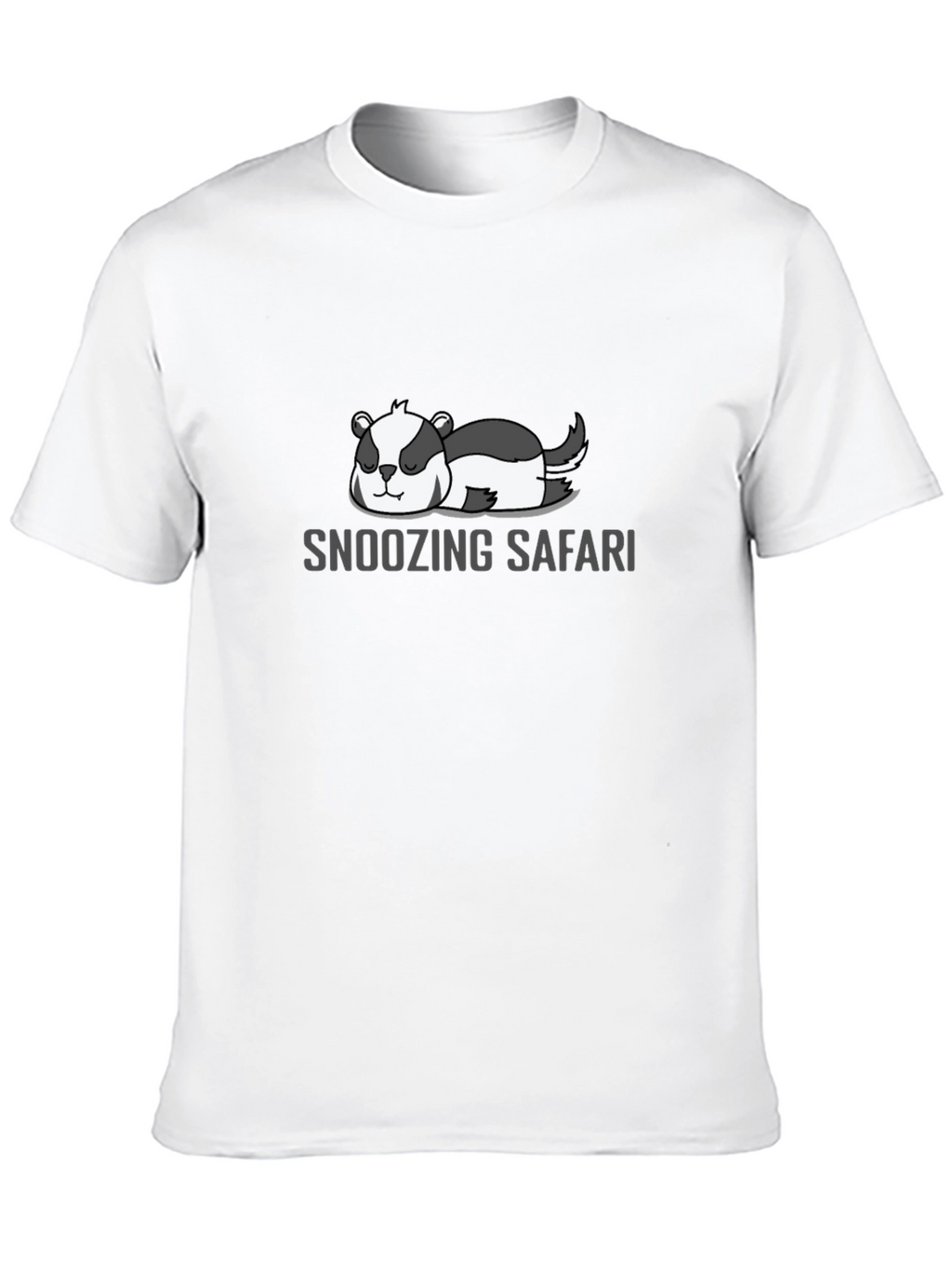 Snoozing Safari Tee - Relaxed Fit Black T-Shirt