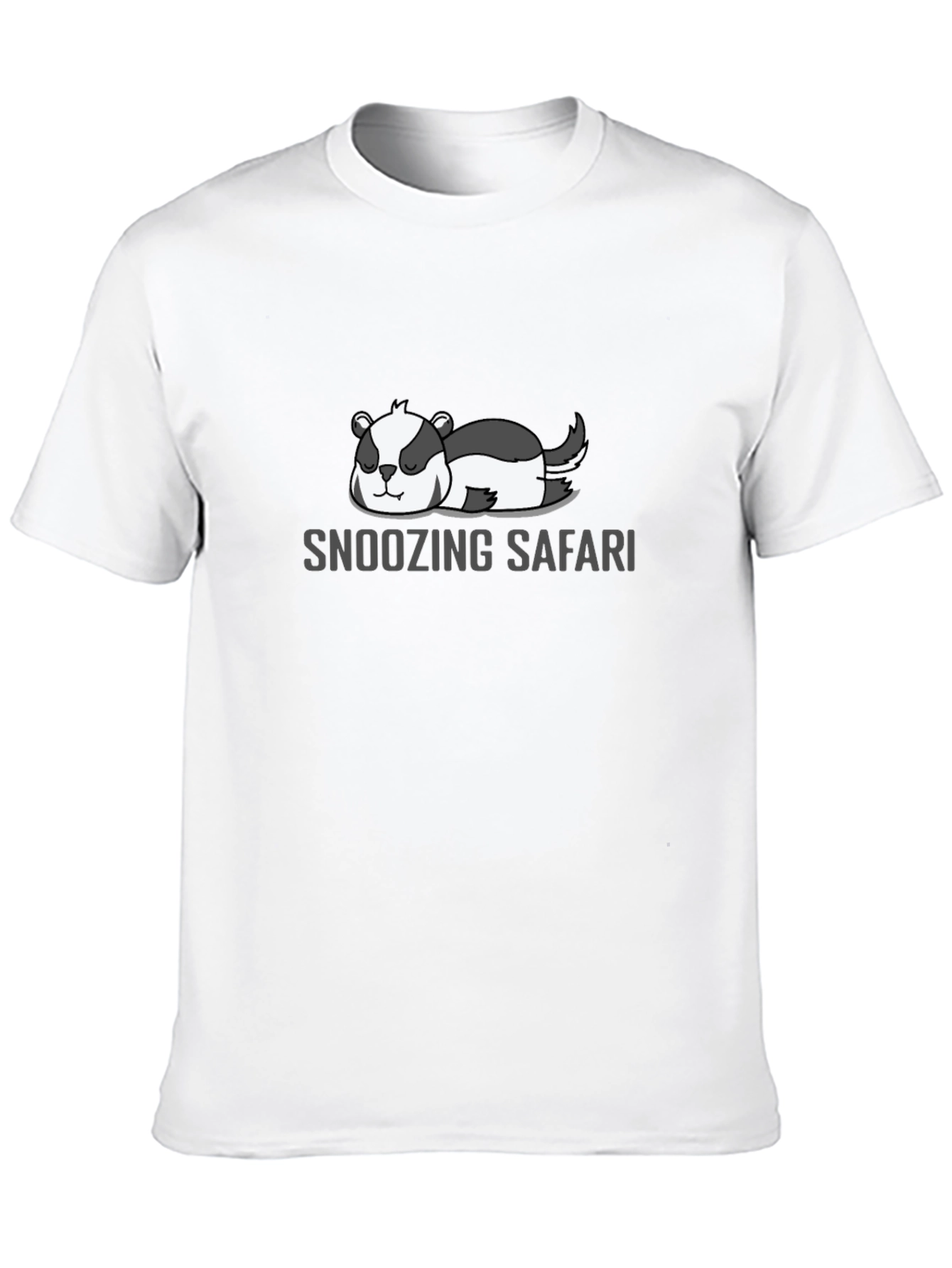 Snoozing Safari Tee - Relaxed Fit Black T-Shirt