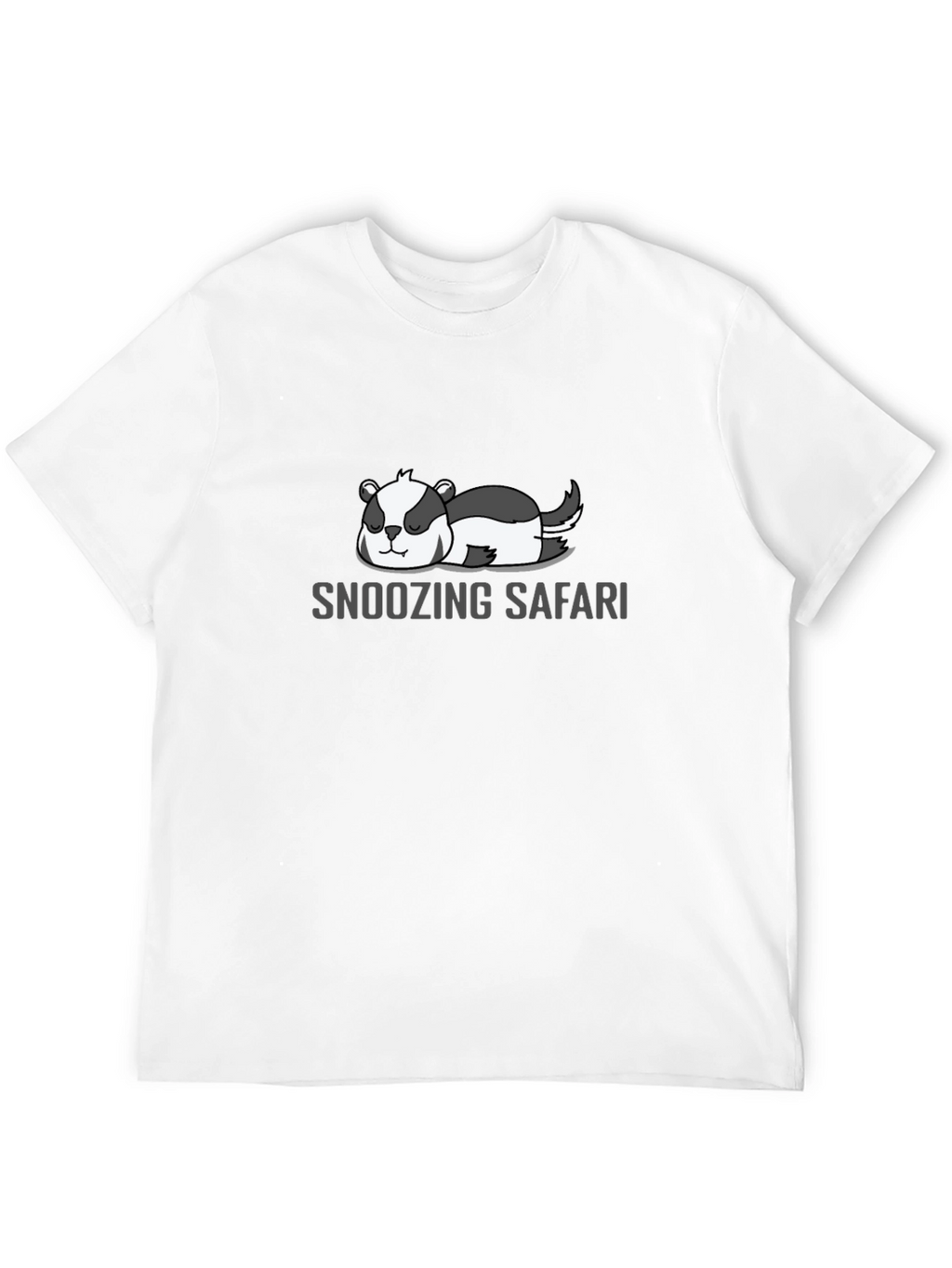 Snoozing Safari Tee - Relaxed Fit Black T-Shirt