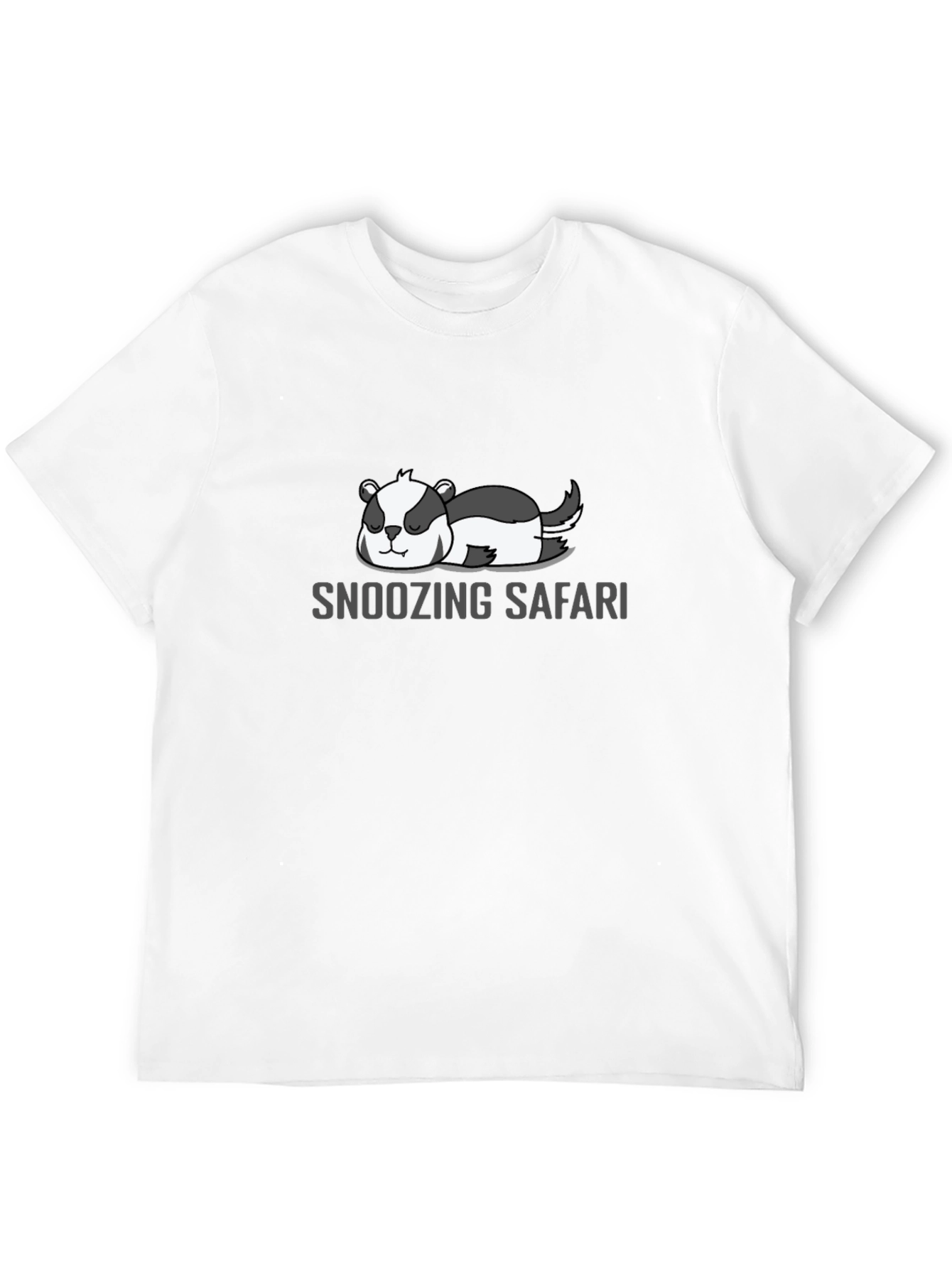 Snoozing Safari Tee - Relaxed Fit Black T-Shirt