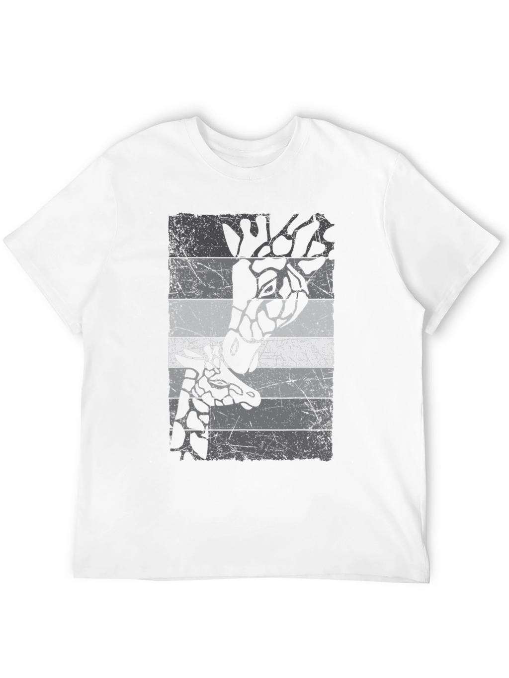 Giraffe Graphic Print Crew Neck T-Shirt