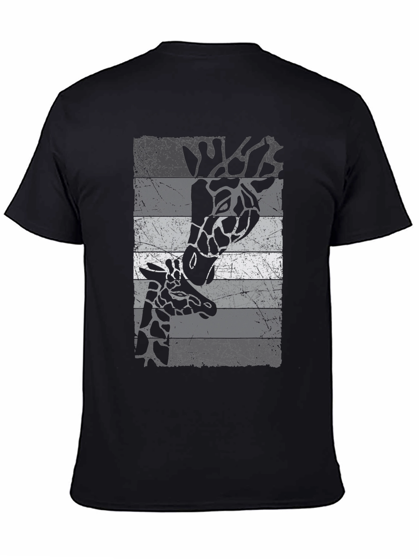 Giraffe Graphic Print Crew Neck T-Shirt