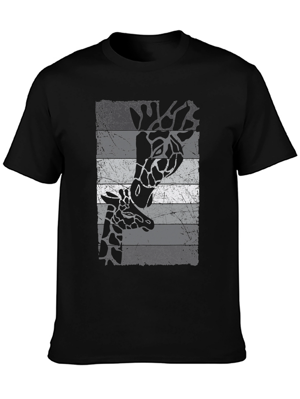 Giraffe Graphic Print Crew Neck T-Shirt
