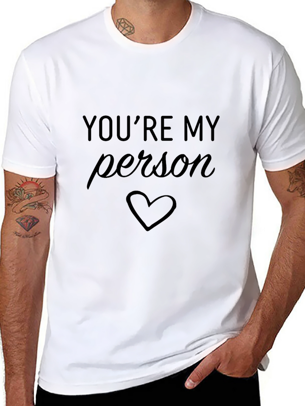 Youre My Person T-Shirt Black Heart Design