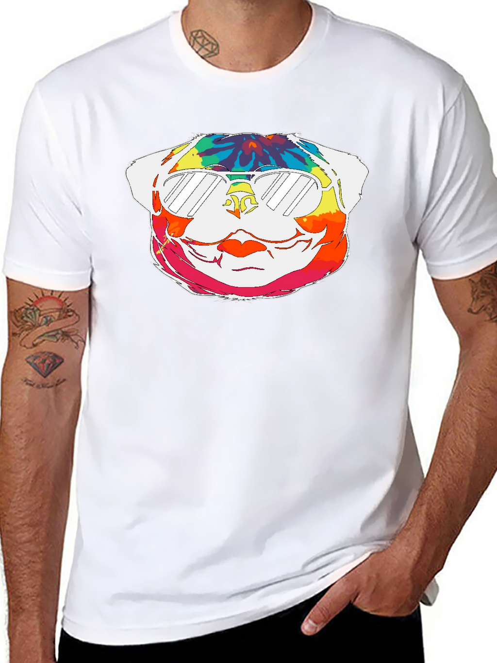 Tie-Dye Pug Graphic Tee