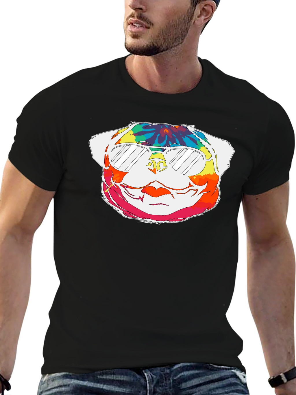 Tie-Dye Pug Graphic Tee