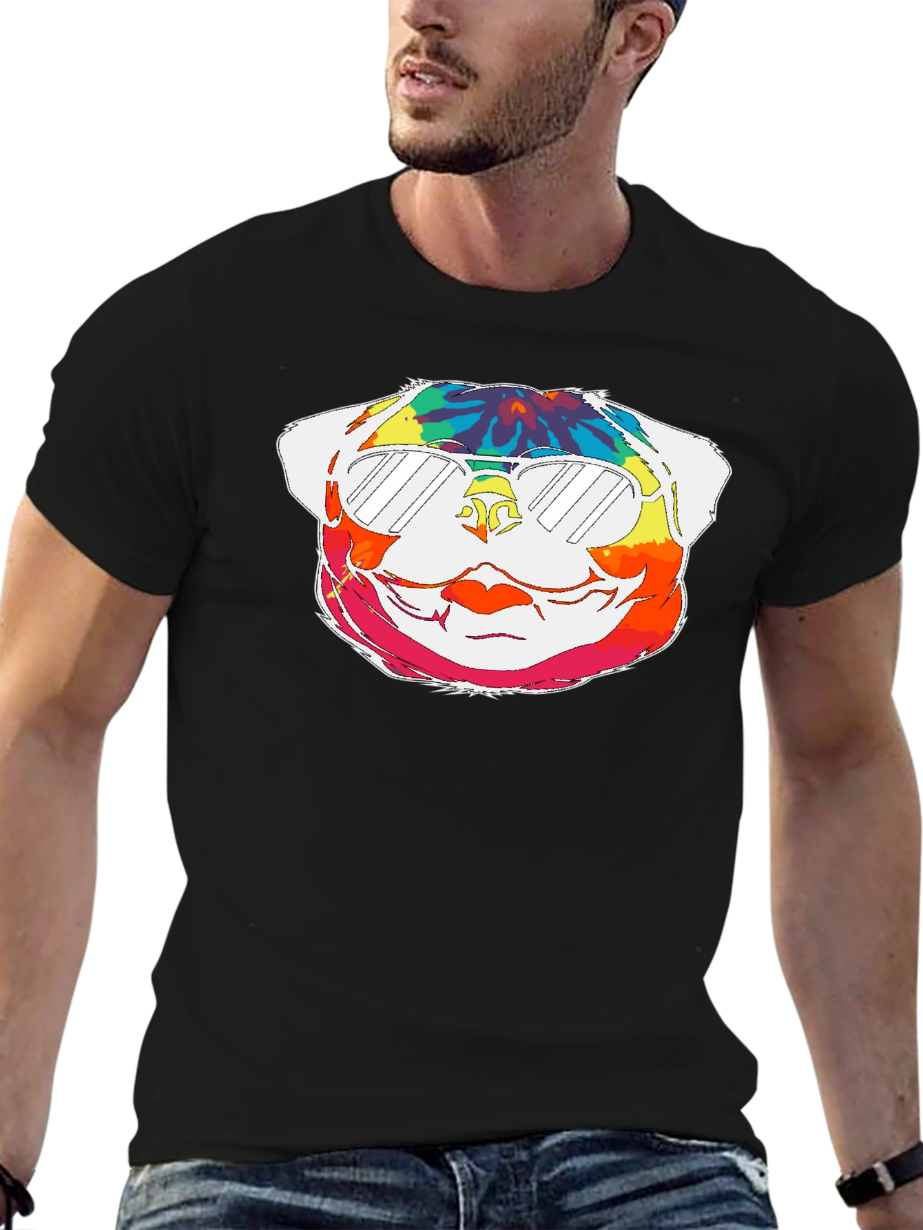 Tie-Dye Pug Graphic Tee