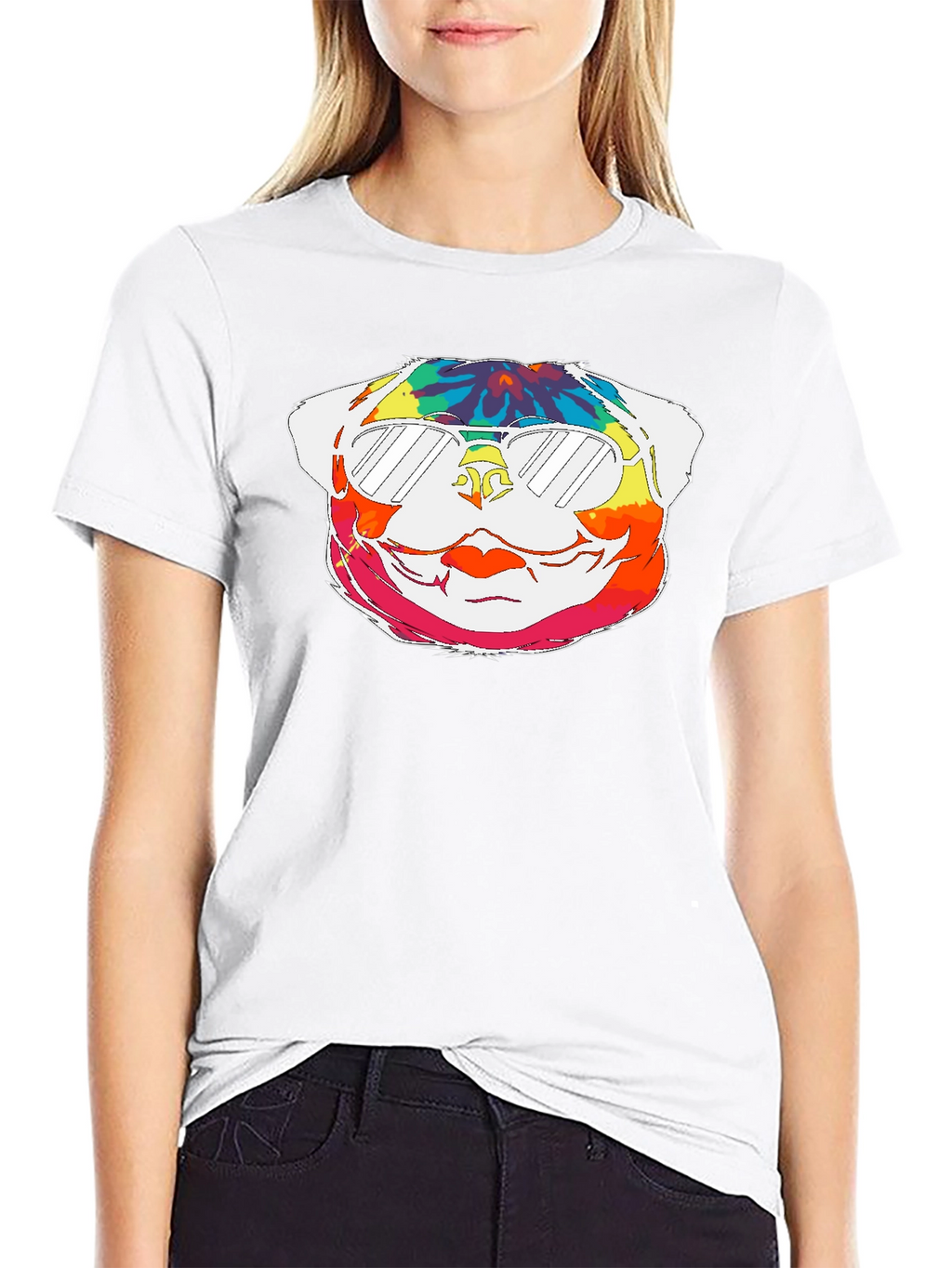 Tie-Dye Pug Graphic Tee