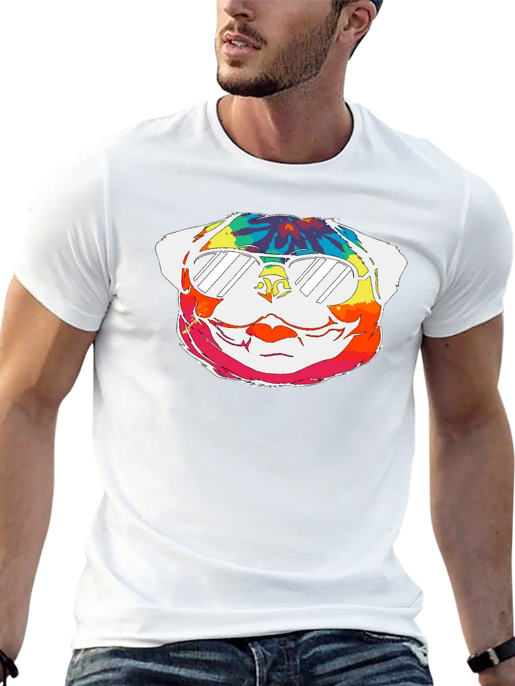Tie-Dye Pug Graphic Tee