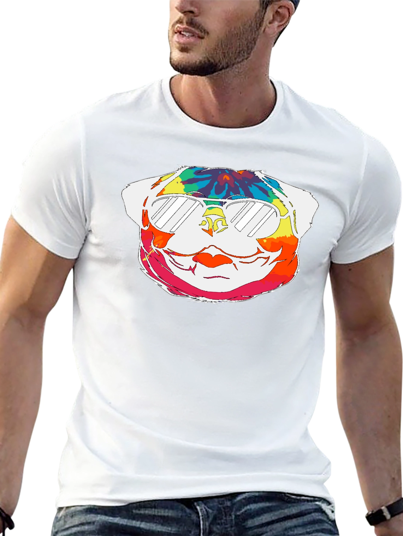 Tie-Dye Pug Graphic Tee