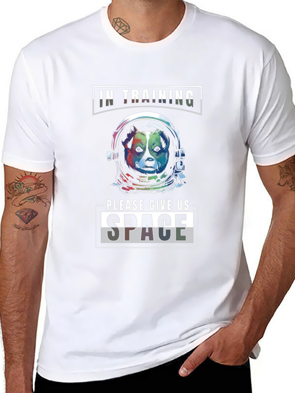 Space Dog T-Shirt: In Training Give Us Space!