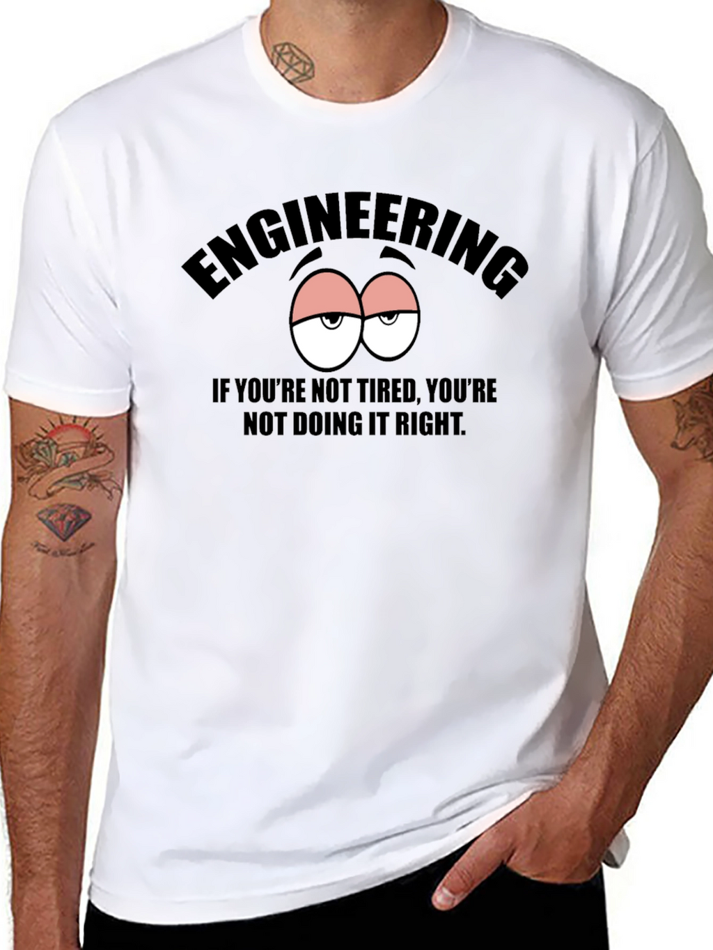Engineering Tired Eyes Graphic T-Shirt