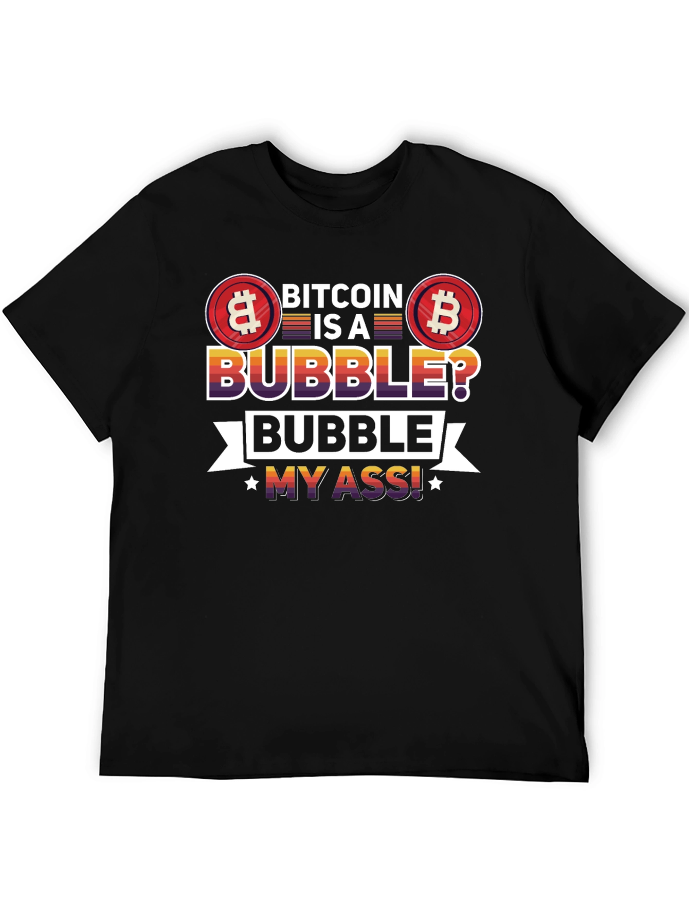 Bitcoin Bubble Graphic Tee - Crypto Fan T-Shirt