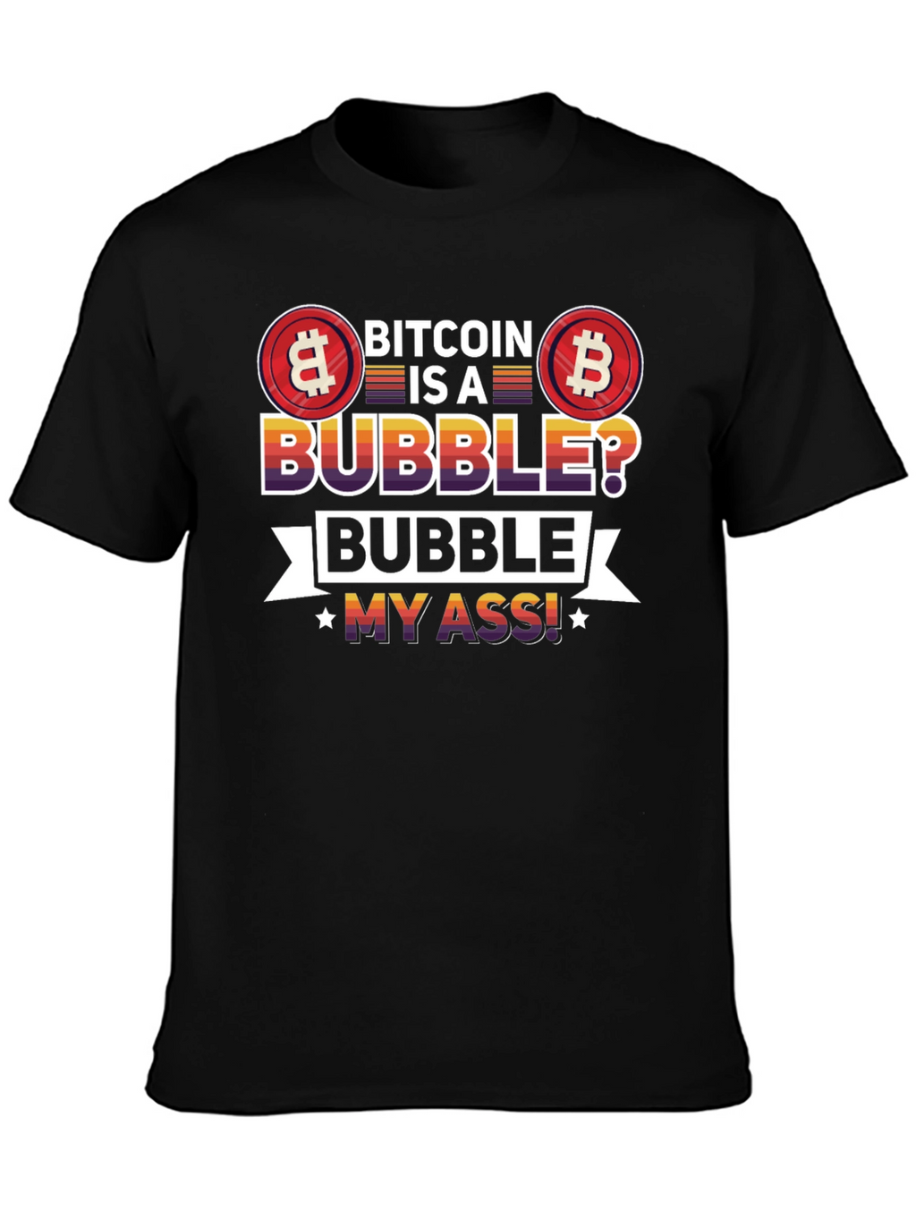 Bitcoin Bubble Graphic Tee - Crypto Fan T-Shirt