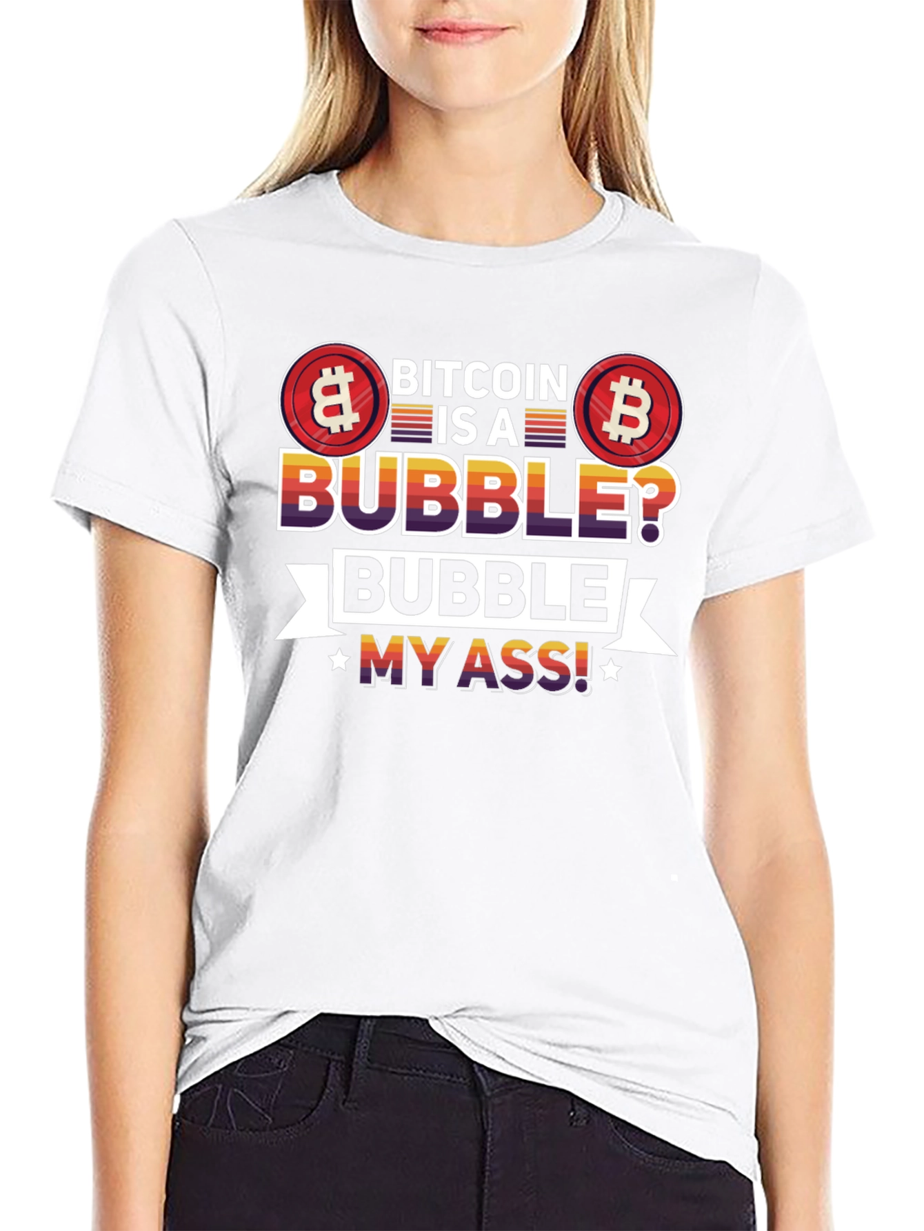 Bitcoin Bubble Graphic Tee - Crypto Fan T-Shirt